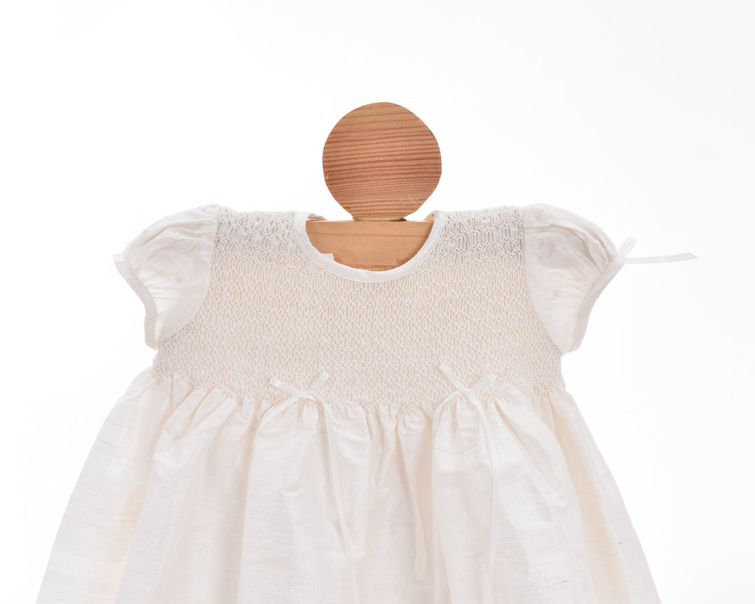 Baptism Silk Smoked Baptism Dress – Punchu and Me